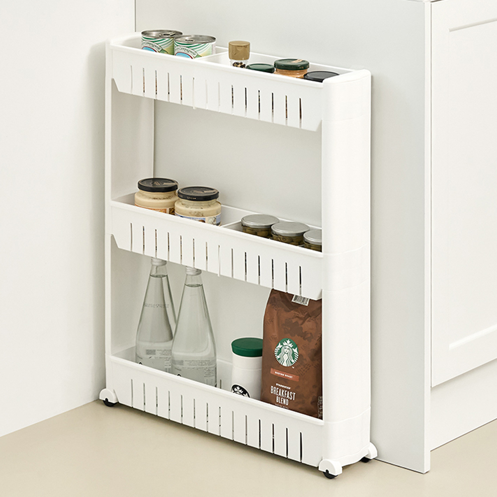 까사마루 이동식 슬림 틈새 선반 3단 9,100원