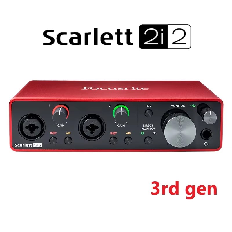 Focusrite Scarlett 2i2 3 세대 인터페이스 외부 USB 사운드 카드 헤드폰 앰프 Mic 프리 550,000원