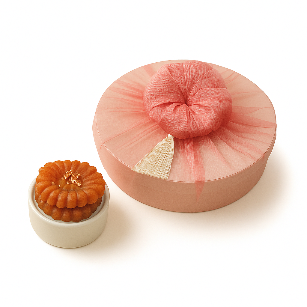 한결맛담 수제 찹쌀 약과 보자기 포장 (10구 400g ,15구 600g) 외국인 선물 핑크 31,900원