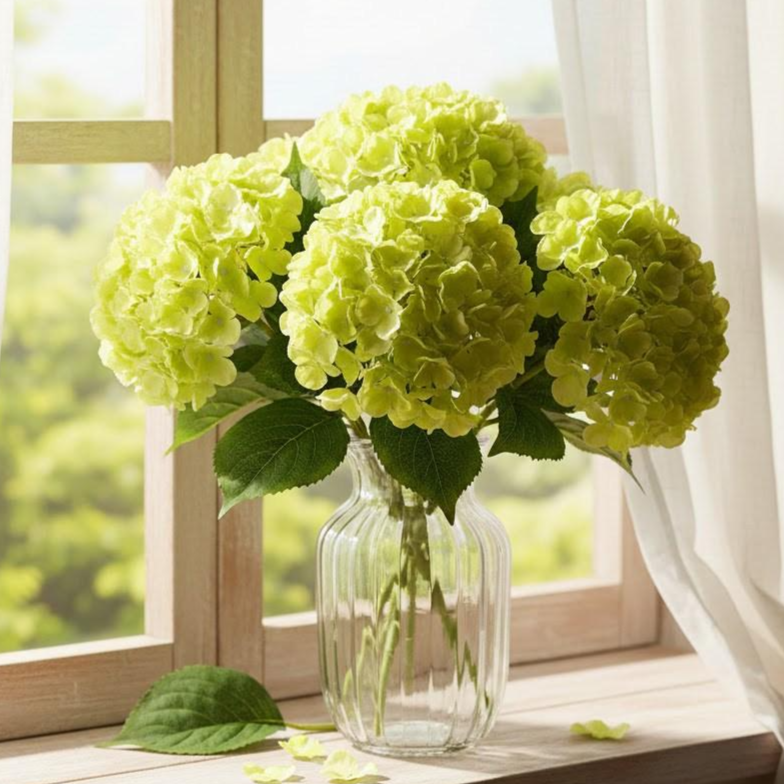 마벨인홈 프리미엄 수국 조화 인테리어 플라워 3P, 1개, 라이트 그린 11,900원