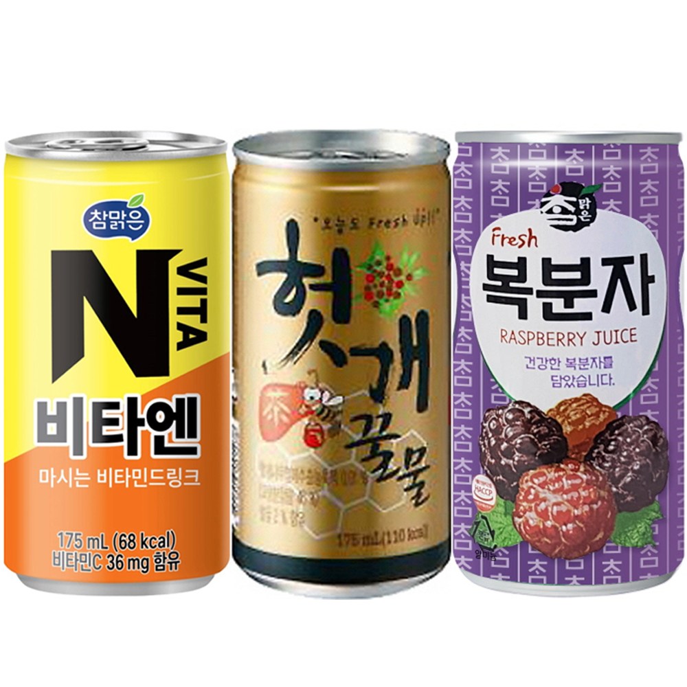 Yotta 대일 비타엔 헛개꿀물 대일 복분자 참맑은 미니캔음료 업소용음료수 노래방 PC방 식당 차음료 혼합음료, 90개, 175ml 39,800원