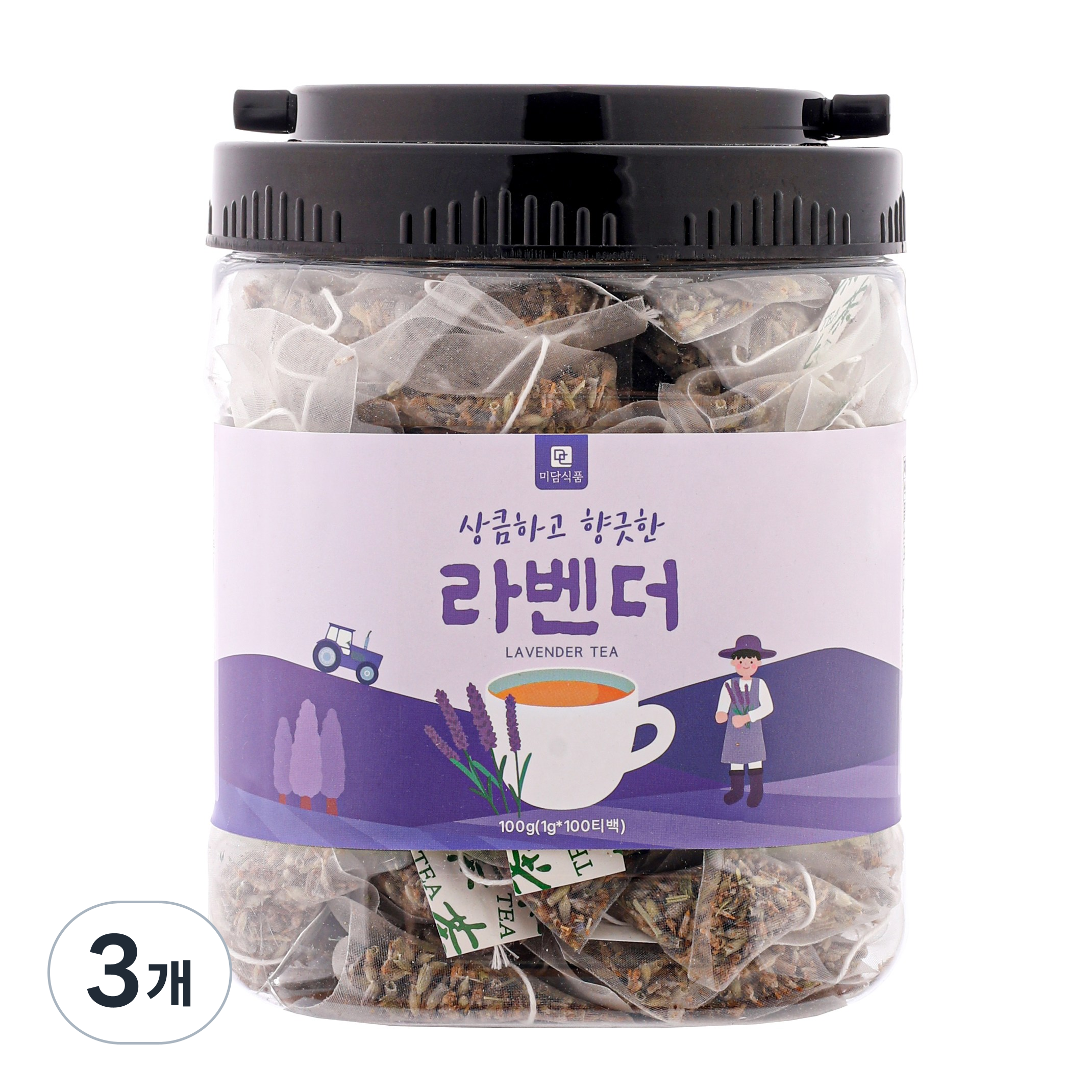 [미세플라스틱 없는 생분해필터] 미담식품 라벤더 차 삼각티백 44,700원