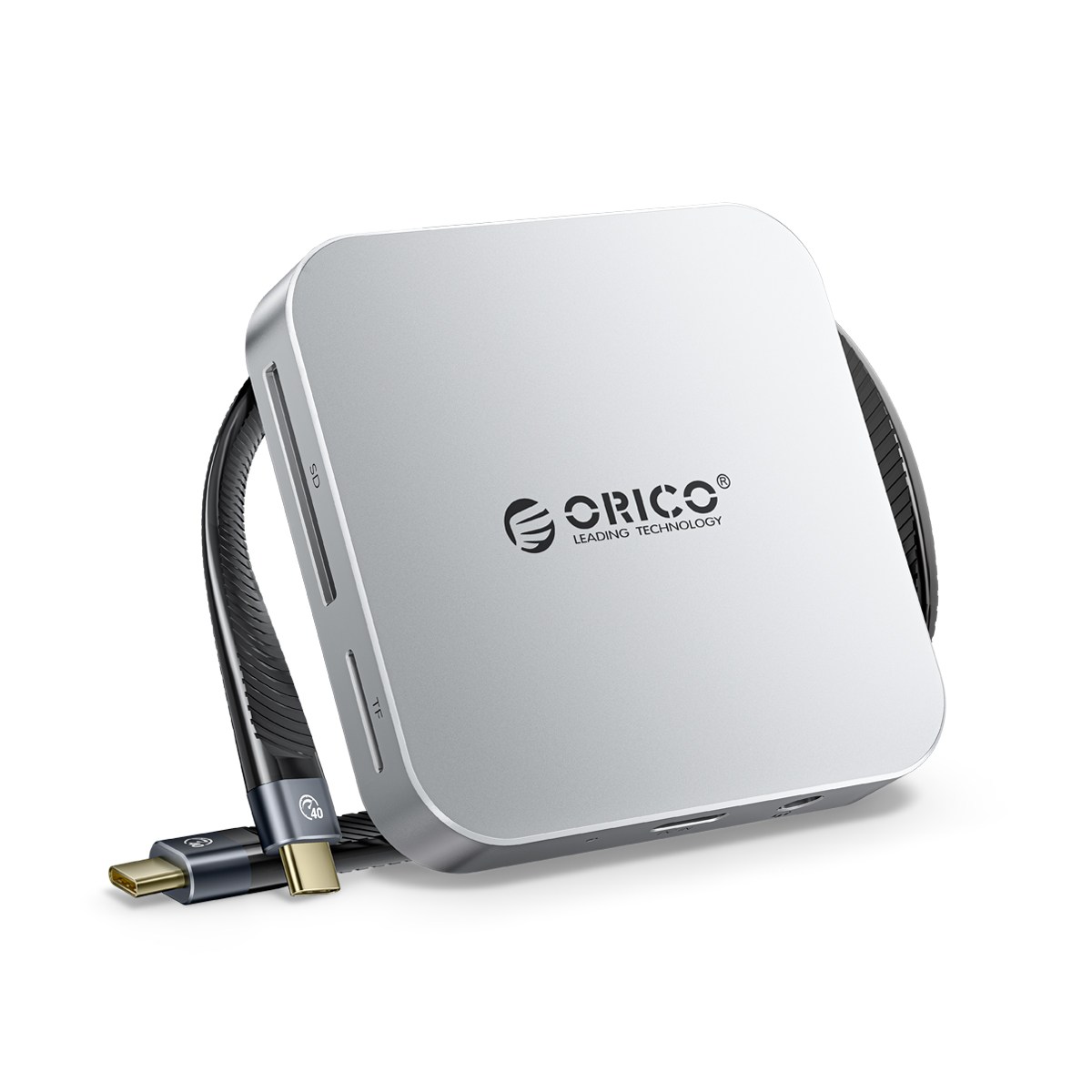 오리코 C타입 PD100W 3.5mm 오디오 SD/TF 카드리더기 Air5C, 실버, 1개, TYPE-C 39,800원