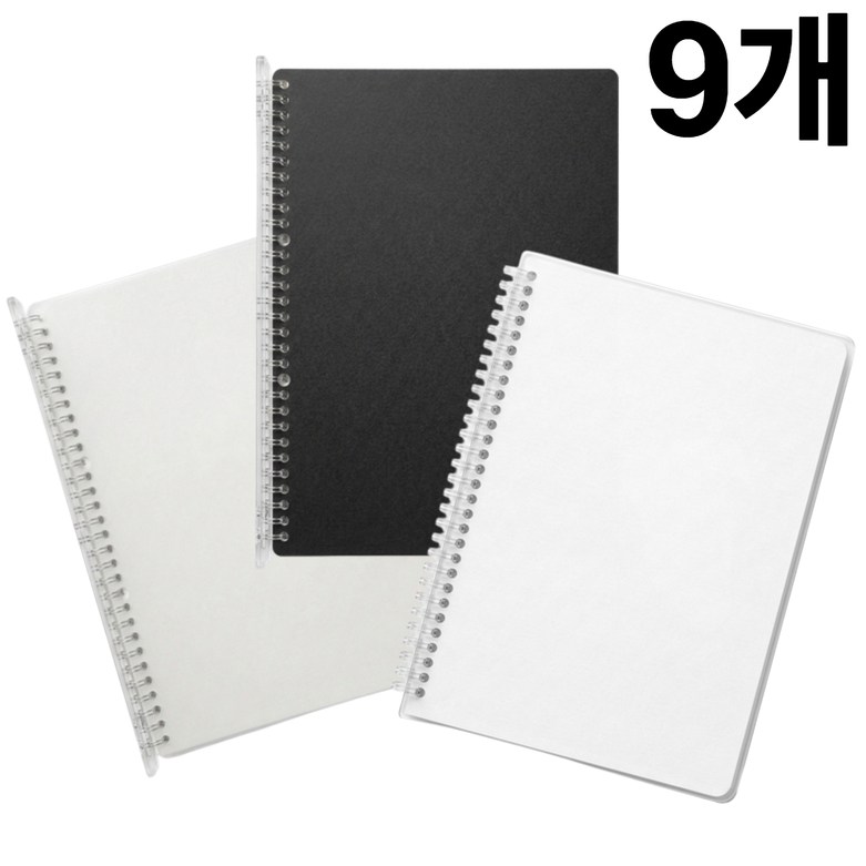 라워스 3색표지 셀프제본 30공 바인더링, 9개, A4, 혼합색상 16,000원
