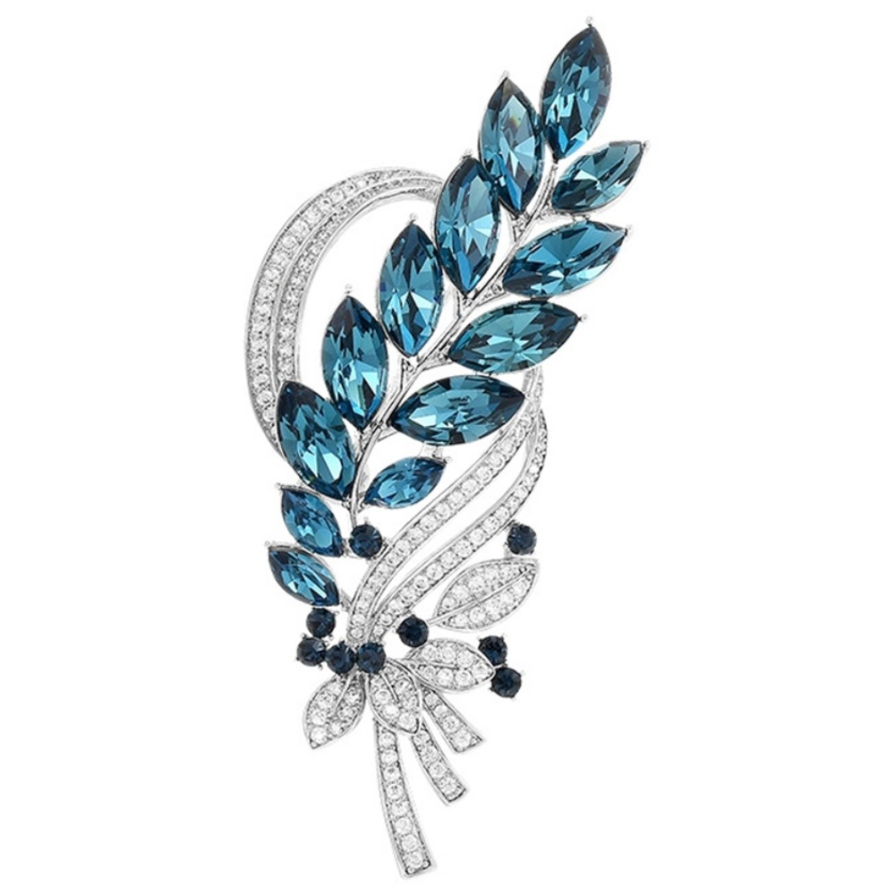 에르모사제이 B006 블루 포인트 큐빅 나뭇잎 브로치 25,900원