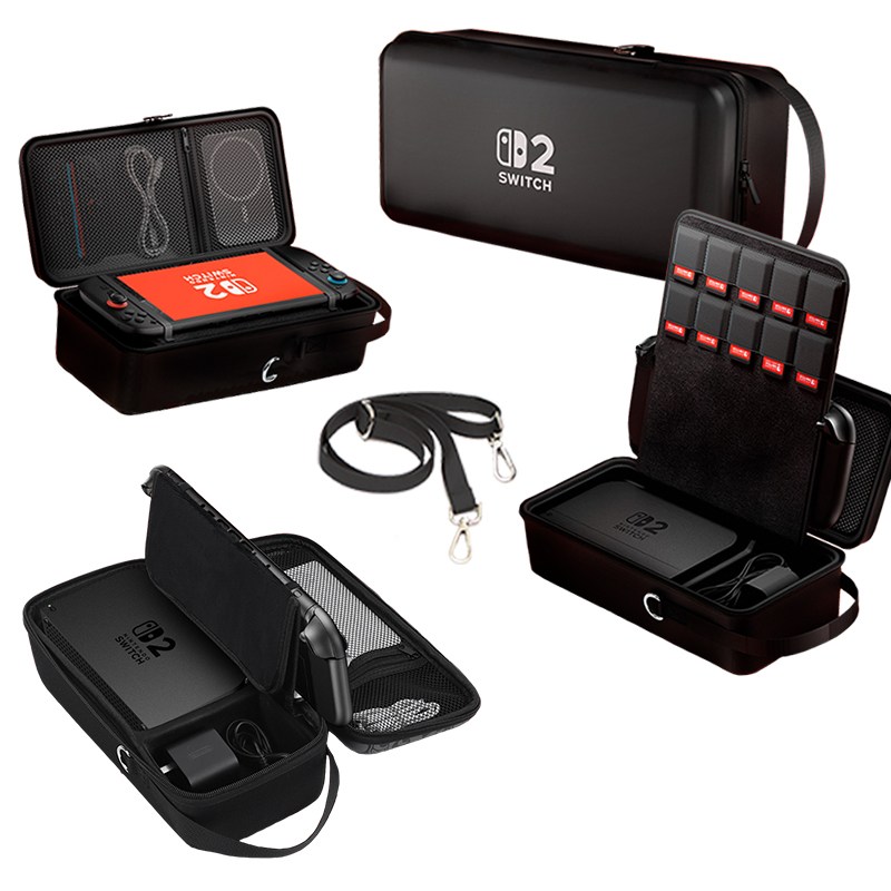 아싸라봉 닌텐도 스위치2 올인원 가방 하드 캐리 캠핑 여행 파우치 케이스 악세사리, 1개, 블랙, SW2-올인원백 18,760원