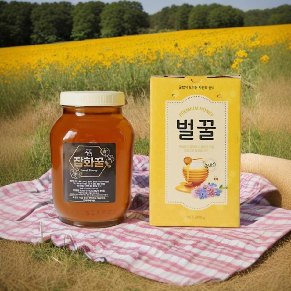 지리산 청정골 산청 명품 야생화 잡화꿀 2.4kg, 2.4kg, 1개 54,430원
