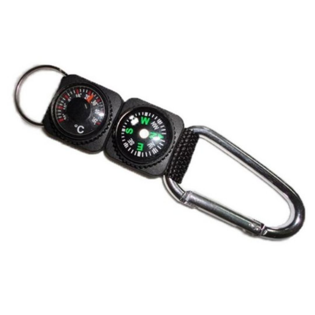 다기능카라비너 나침반 온도계 열쇠 고리 캠핑 생존 5,110원