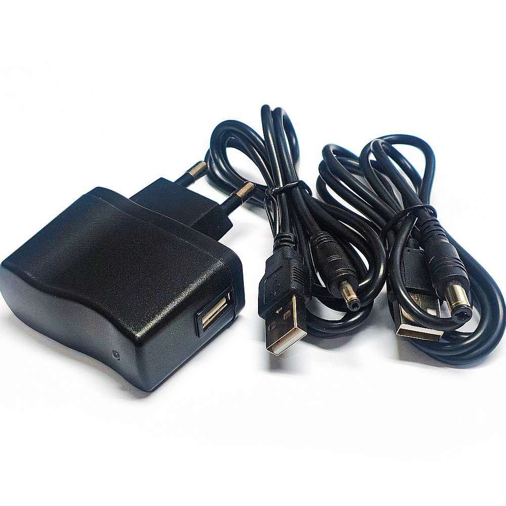 5V 1000mA USB 충전기 +DC 케이블 외구경5.5/3.5mm 내구경2.1/1.35mm 3개 1세트, 1개 10,500원