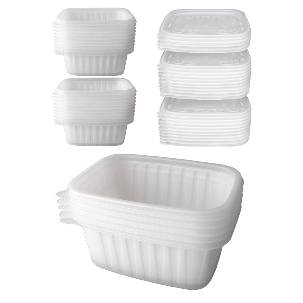 블룸엣홈 사각 죽용기 반투명 특대 세트, 25개입, 1세트 10,500원