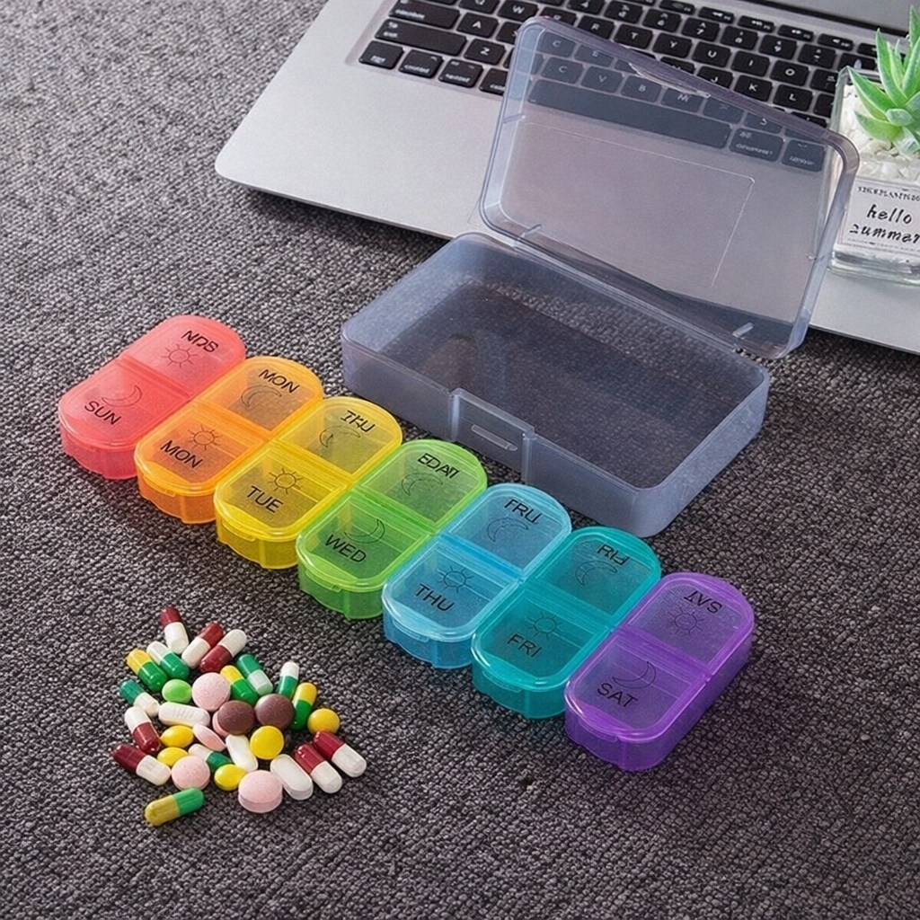 타니아홈 요일별 휴대용 일주일 약통 케이스, 1개, 블랙 14,700원