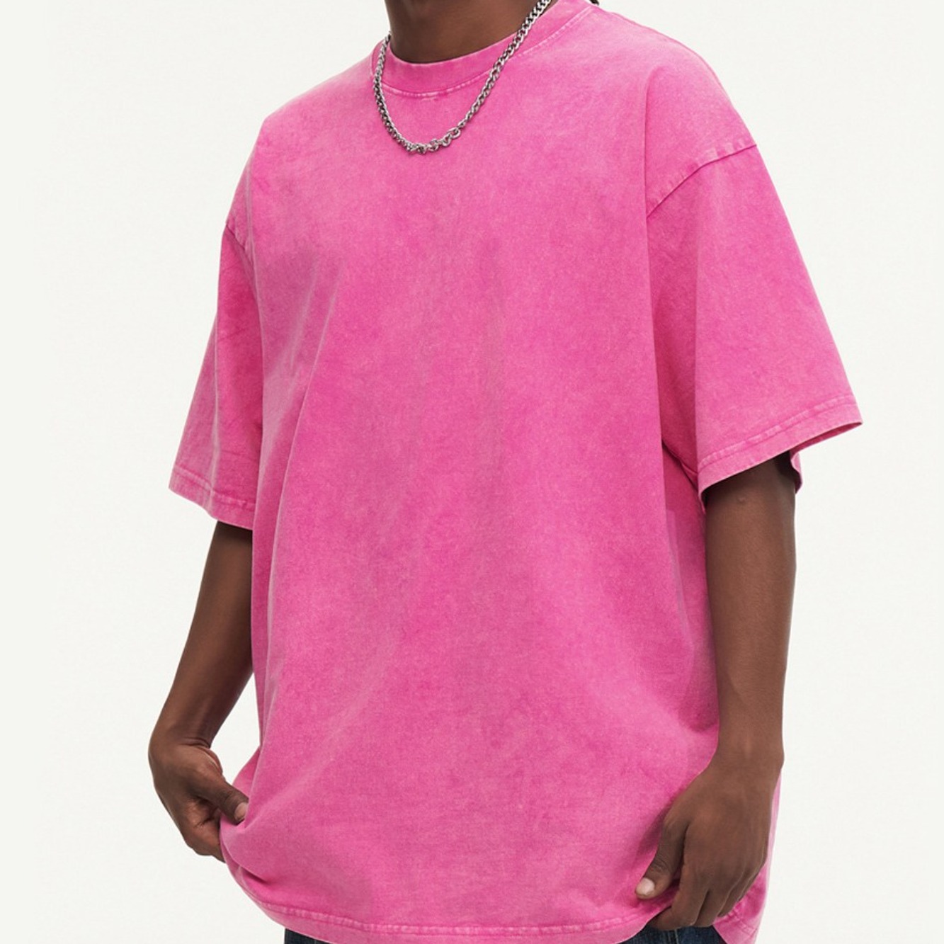 230g 남녀공용 빈티지 캐주얼 루즈핏 워싱 피그먼트 코튼 순면 티셔츠 헬스 라운드넥 반팔티 14,800원