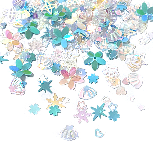 (주)아트인 믹스 홀로그램 스팽글(50g), 화이트 4,500원