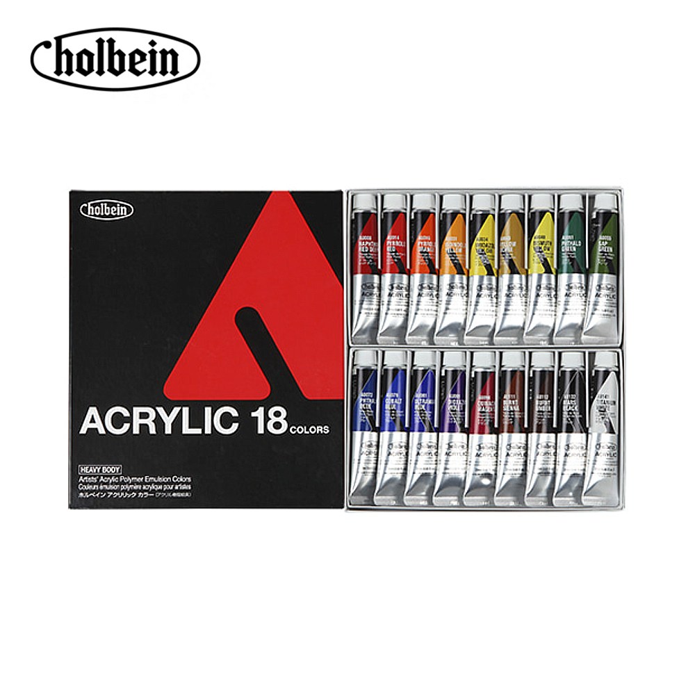 홀베인 아크릴물감 18색 20ml 세트 87,600원