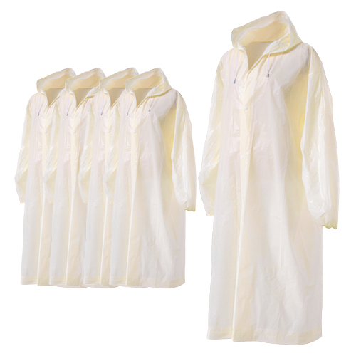 메종드리빙 프리미엄 두꺼운 EVA 남여공용 비옷 우의 레인코트 다회용 일회용 우비 5개세트 19,900원