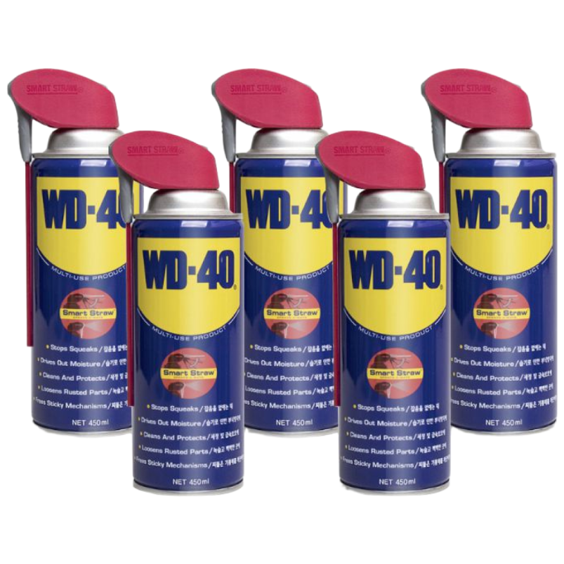 벡스 wd-40 방청윤활제 450ml SS 스마트스트로우 윤활유 윤활제 방청제 녹방지 부식방지 구리스 스티커제거 wd40 그리스, 5개 38,720원