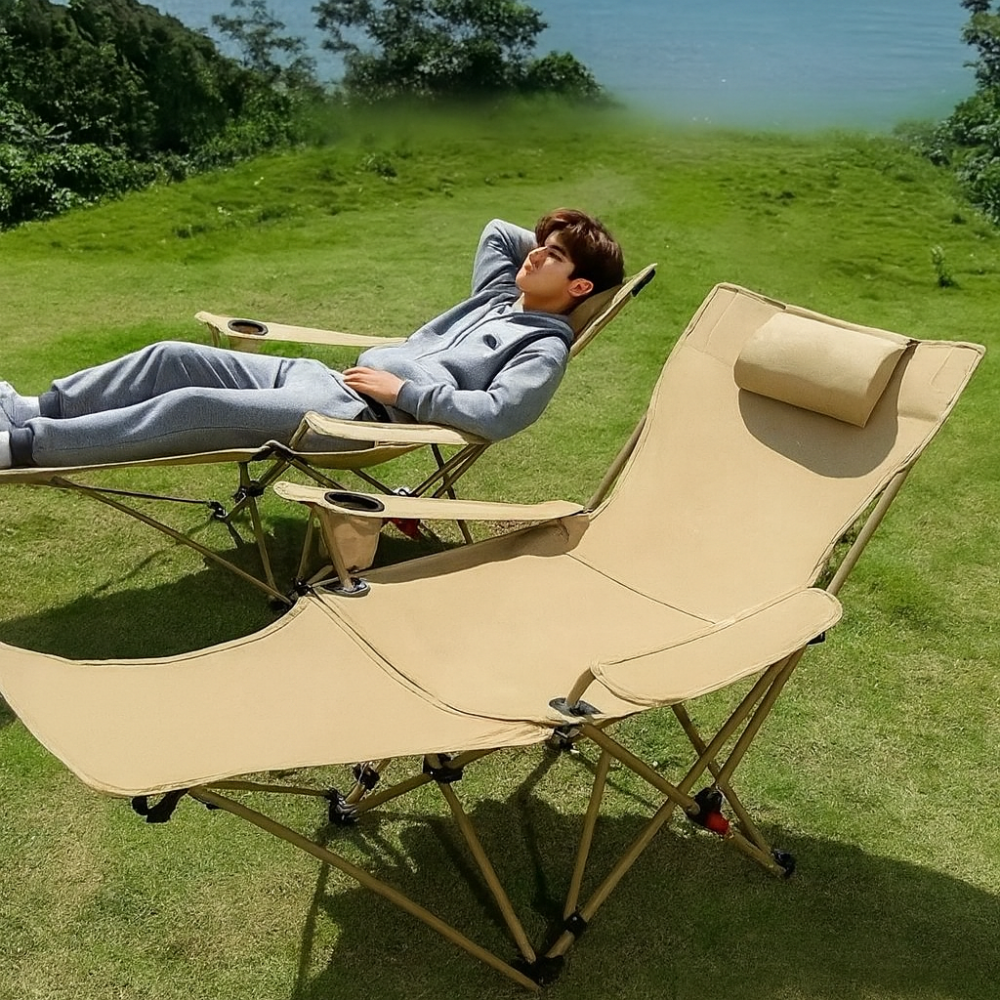 베어커즈 캠핑의자 리클라이너 앉거나 눕기겸용 접이식 각도조절 컵홀더 경량 발받침대 69,700원