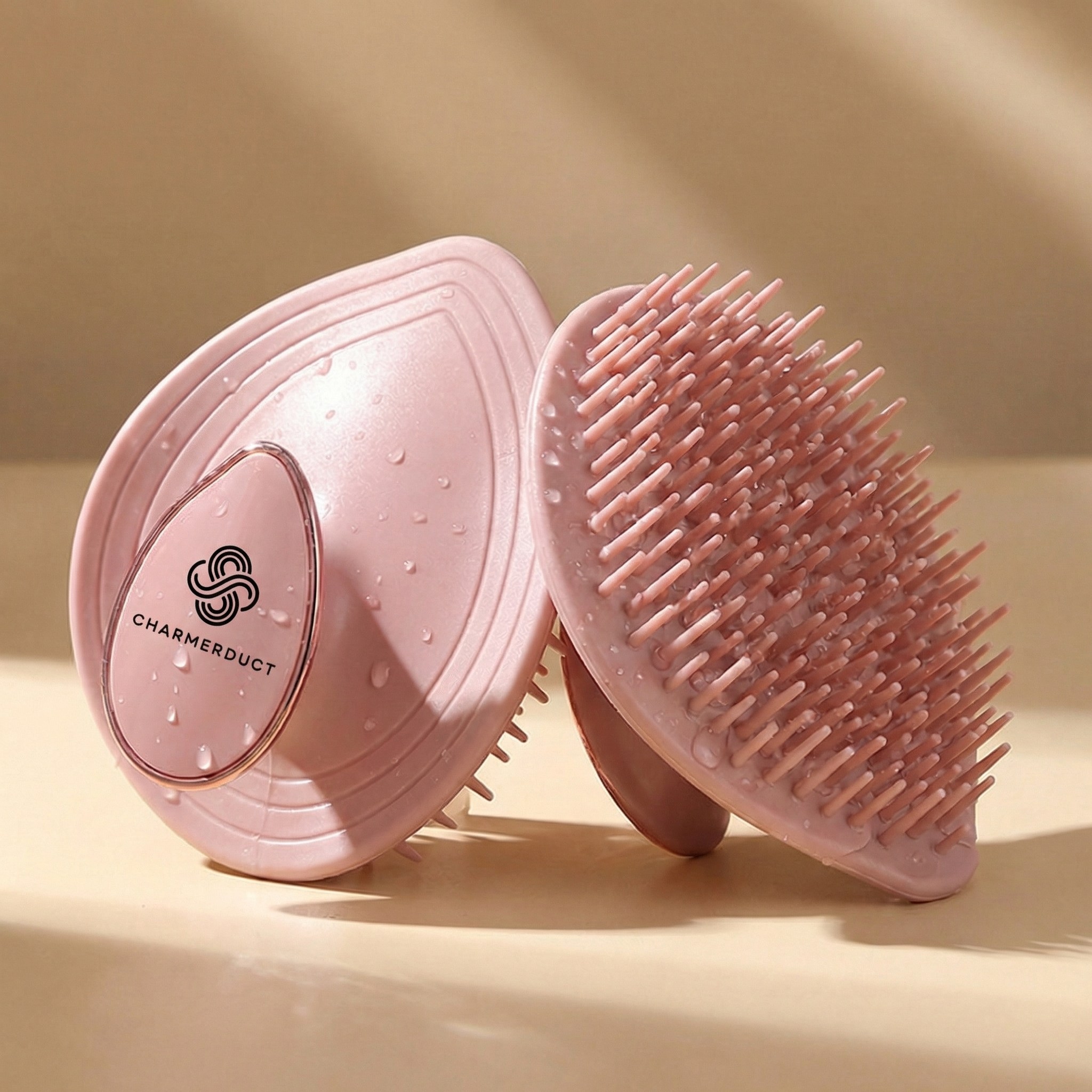 차머덕트 머리감는 브러쉬 헤어 두피 마사지기 샴푸 브러쉬, 1개, 핑크 10,400원