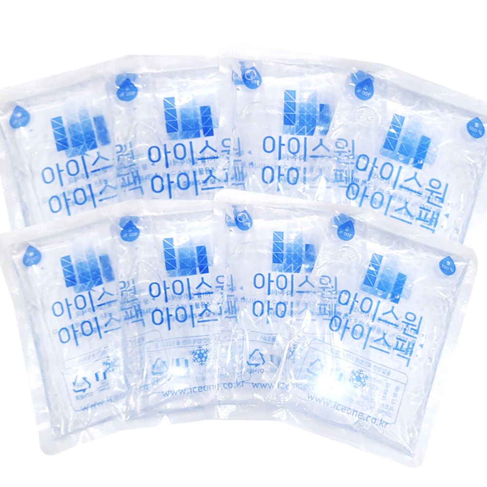 아이스원 워터 아이스팩 물아이스팩 완제품 얼음팩 일회용 소형 아이스팩 12x17 120개, 120개, 1세트 13,200원