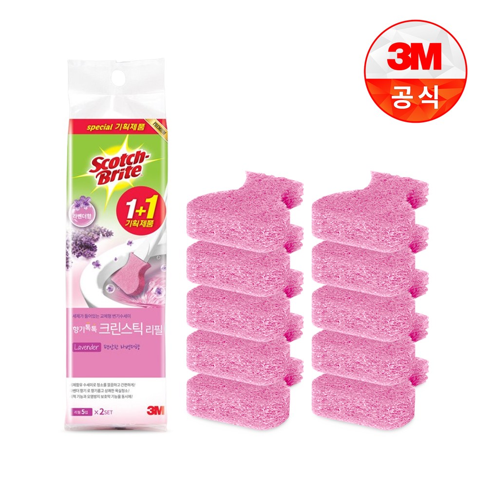 3M 향기톡톡 크린스틱 리필 (핸들별도구매) 일회용 변기청소 수세미 14,790원