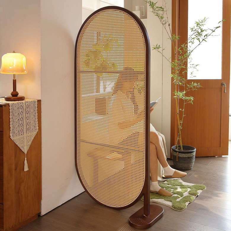 아치형 라탄 가림막 안방 인테리어 병풍 우드 칸막이 262,000원