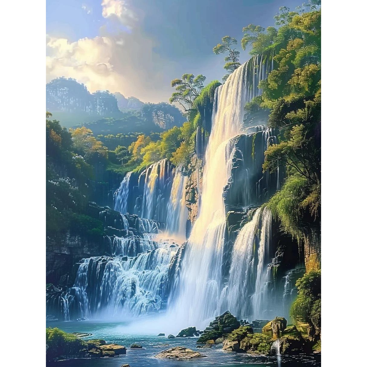 재물운 폭포그림 물감 붓 DIY키트 돈 들어오는 명당도 폭포수 풍수지리 유화그리기 풍경화 물그림 명화그리기 개업 집들이선물 24,990원