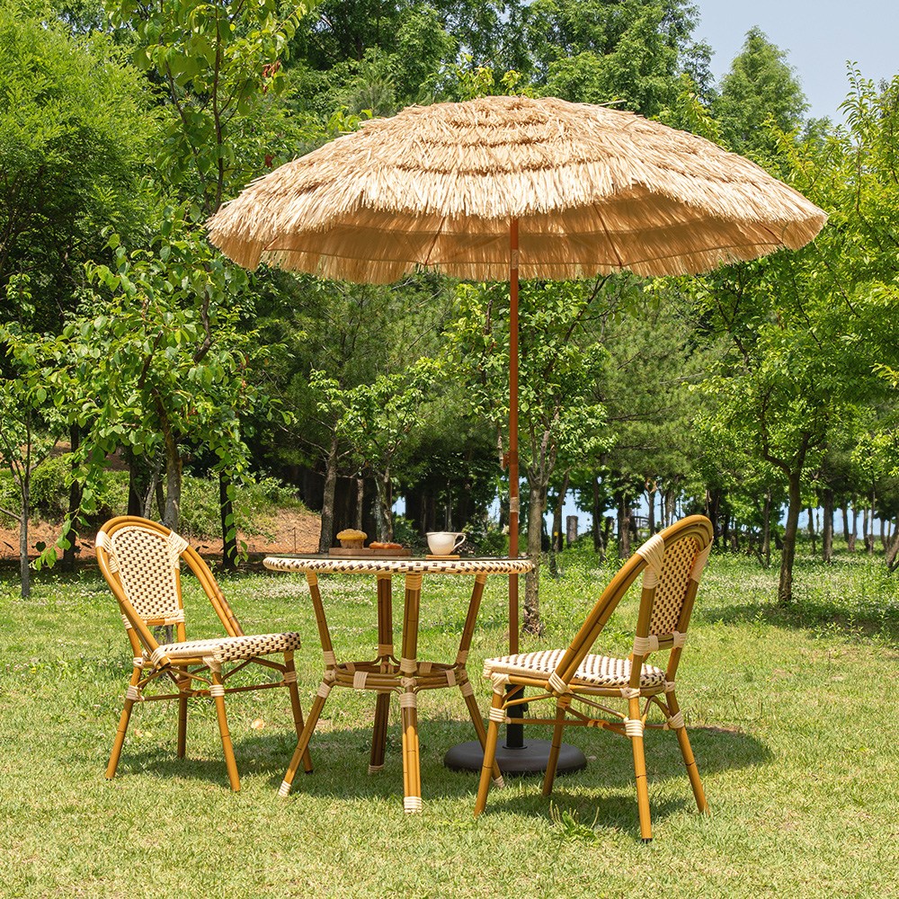 몰디브 2050 파라솔 밀짚 야외 카페 정원 받침대 별도, 네추럴 38,900원