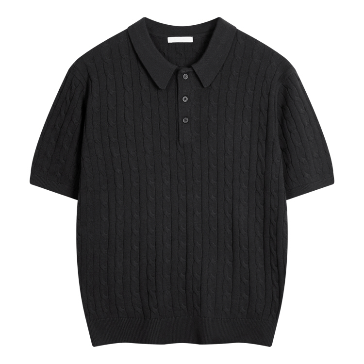 제이슨 꽈배기 카라 반팔 니트 JA-1496 WPR1004 21,800원