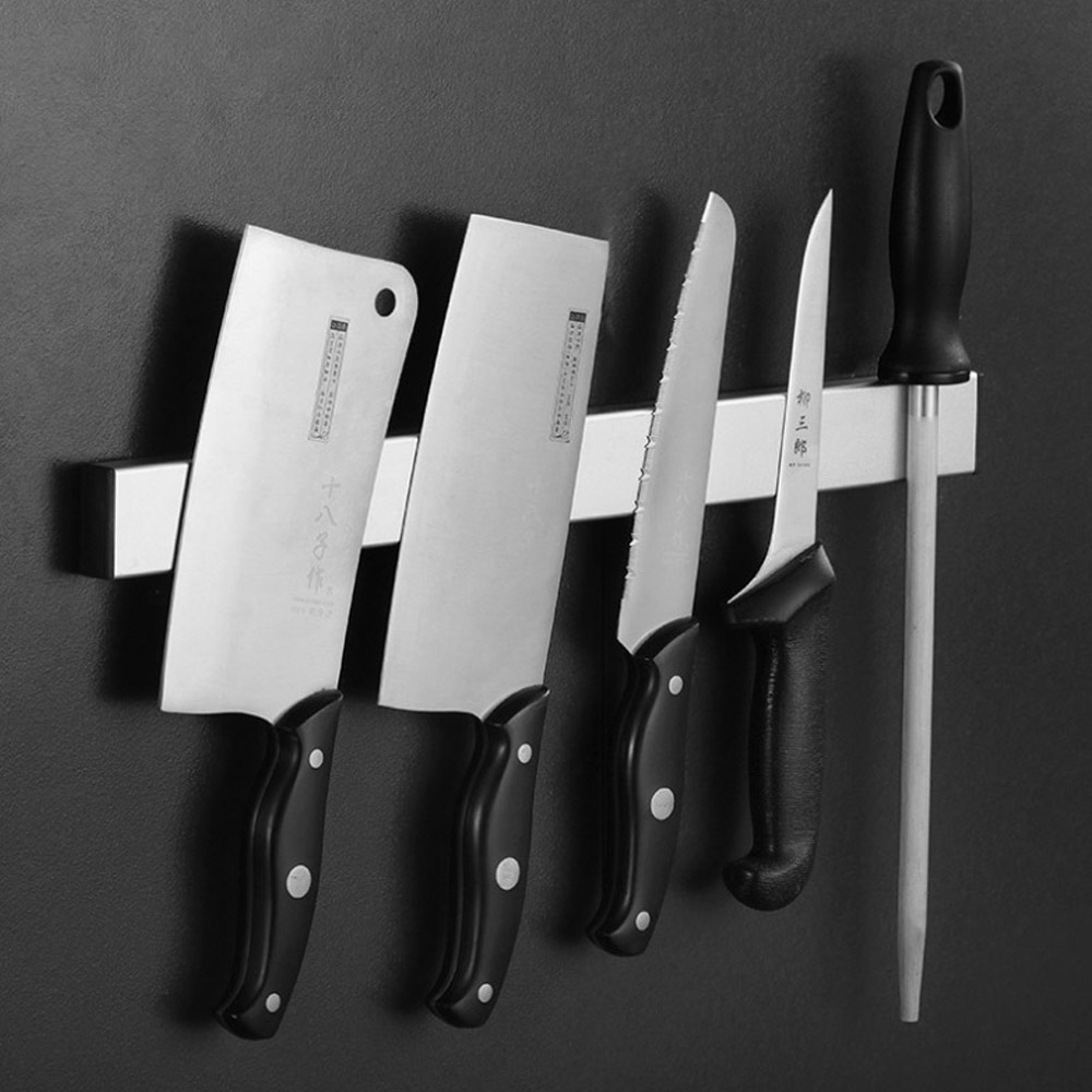 마그네틱 수납 바 자석 칼걸이 공구걸이 스테인레스 무타공 스텐 거치대 무타공 실버30, 1개 8,900원