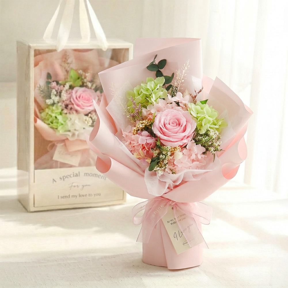 뷰티풀데코센스 생화 프리저브드 꽃다발 + 쇼핑백 26,900원