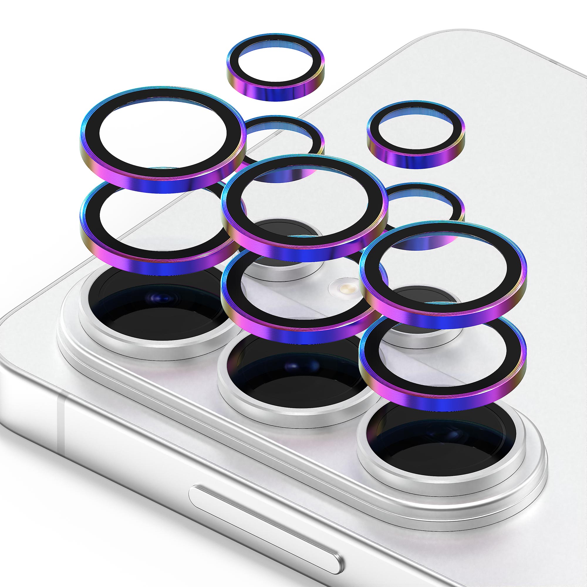 모란카노 메탈 링 강화유리 휴대폰 카메라 보호필름 2p 세트 오로라 10,900원