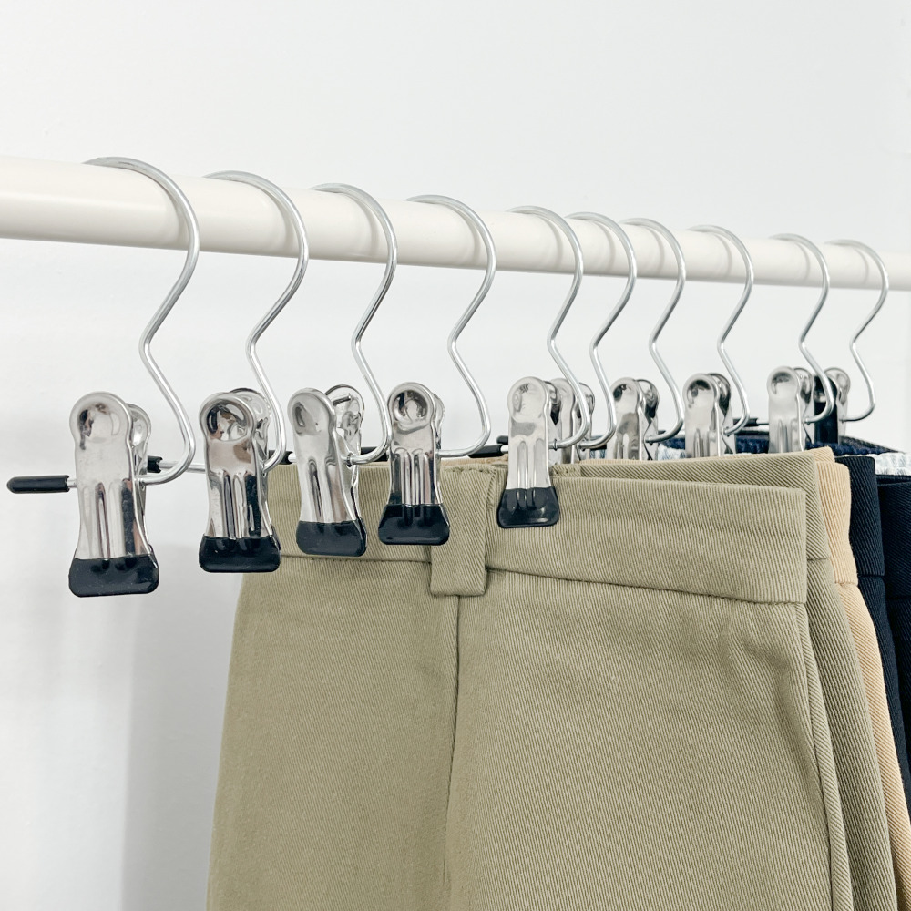 쥬롬 외집게 논슬립 치마 바지걸이, 20개, 블랙 4,900원