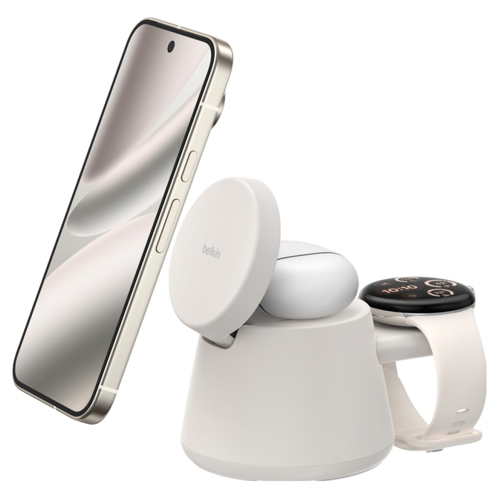 벨킨 울트라차지 3in1 Qi2 25W 모듈형 초고속 무선 충전 독 WIZ052krSA, 샌드, 1개 69,000원