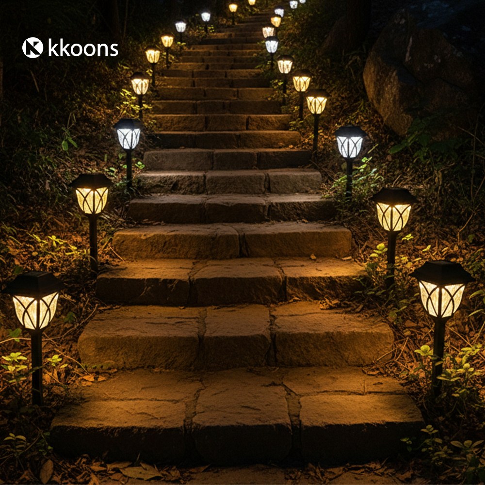 1+1 꾼스 말뚝 태양광 센서등 LED 잔디등 태양열 정원등 7,900원