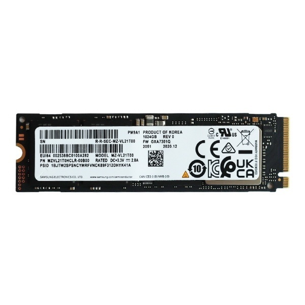 (비전어리) 삼성전자 병행수입 PM9a1 M.2 NVMe 2280 (1TB) 벌크 (새상품/ AS 2년) 410,000원