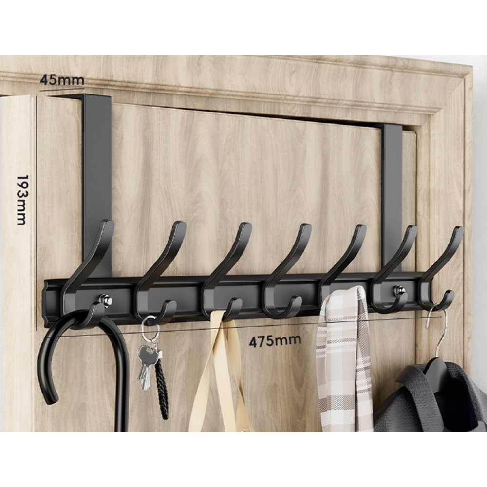 마벨인홈 고급형 무타공 방문 도어 행거 문걸이 후크, 1개, 블랙, 14구 10,900원