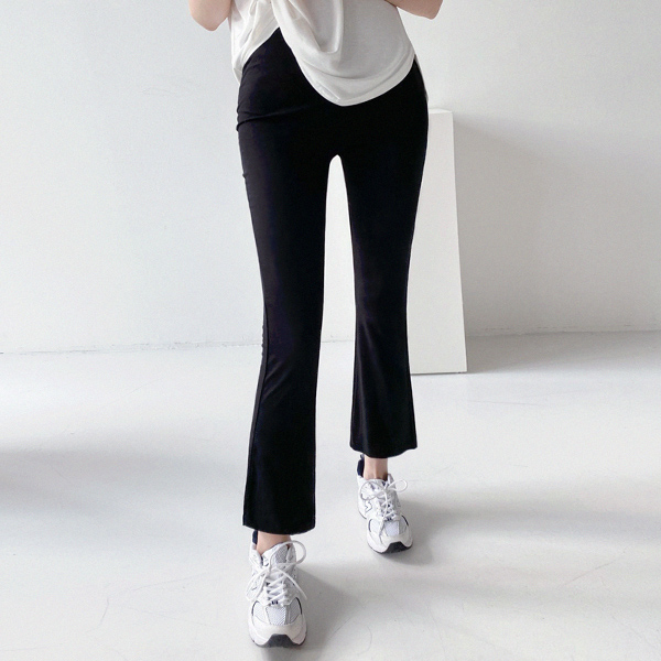 여자 여름 부츠컷 밴딩 쿨팬츠 9,900원