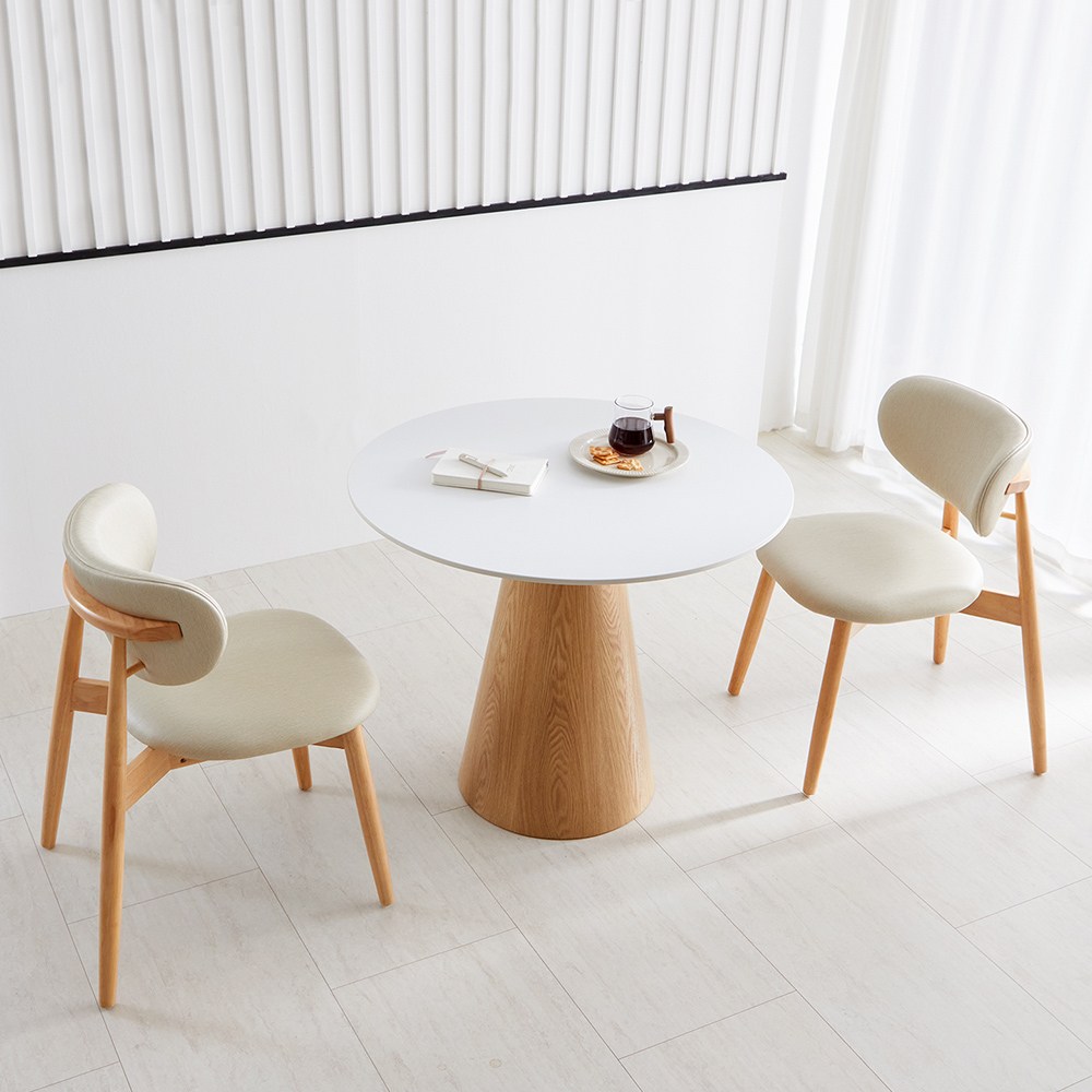 베스트리빙 콘 원형 노아 포세린 통세라믹 2인용 식탁테이블세트/원뿔기둥/방문설치 389,000원