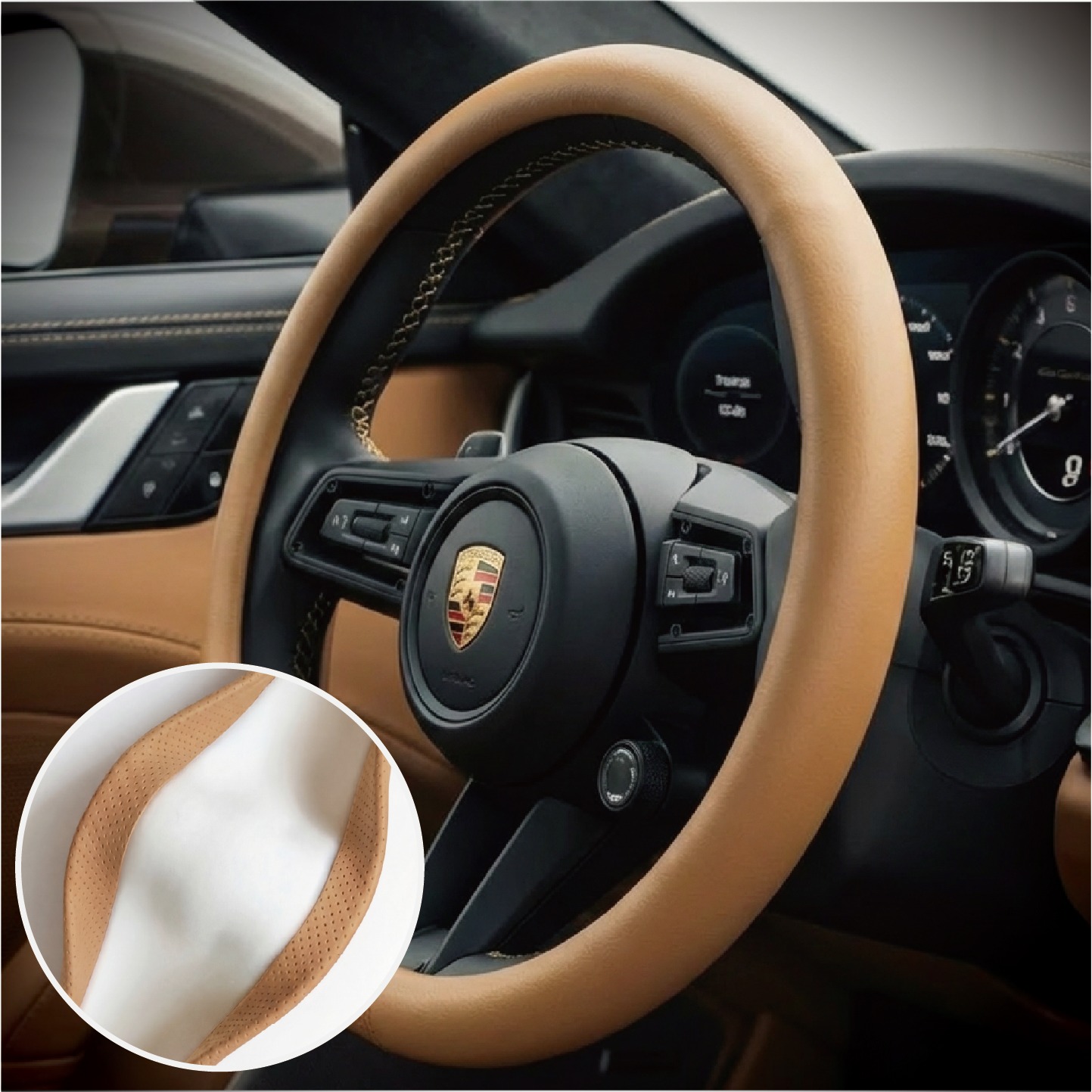 카사장 자국 안남는 무타공 무지 나파 가죽 핸들 커버, 새들브라운 23,500원