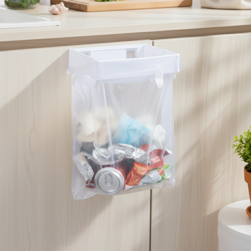 리노이 주방 무타공 싱크대 접이식 냄새차단 휴지통, 화이트, 1개 8,900원