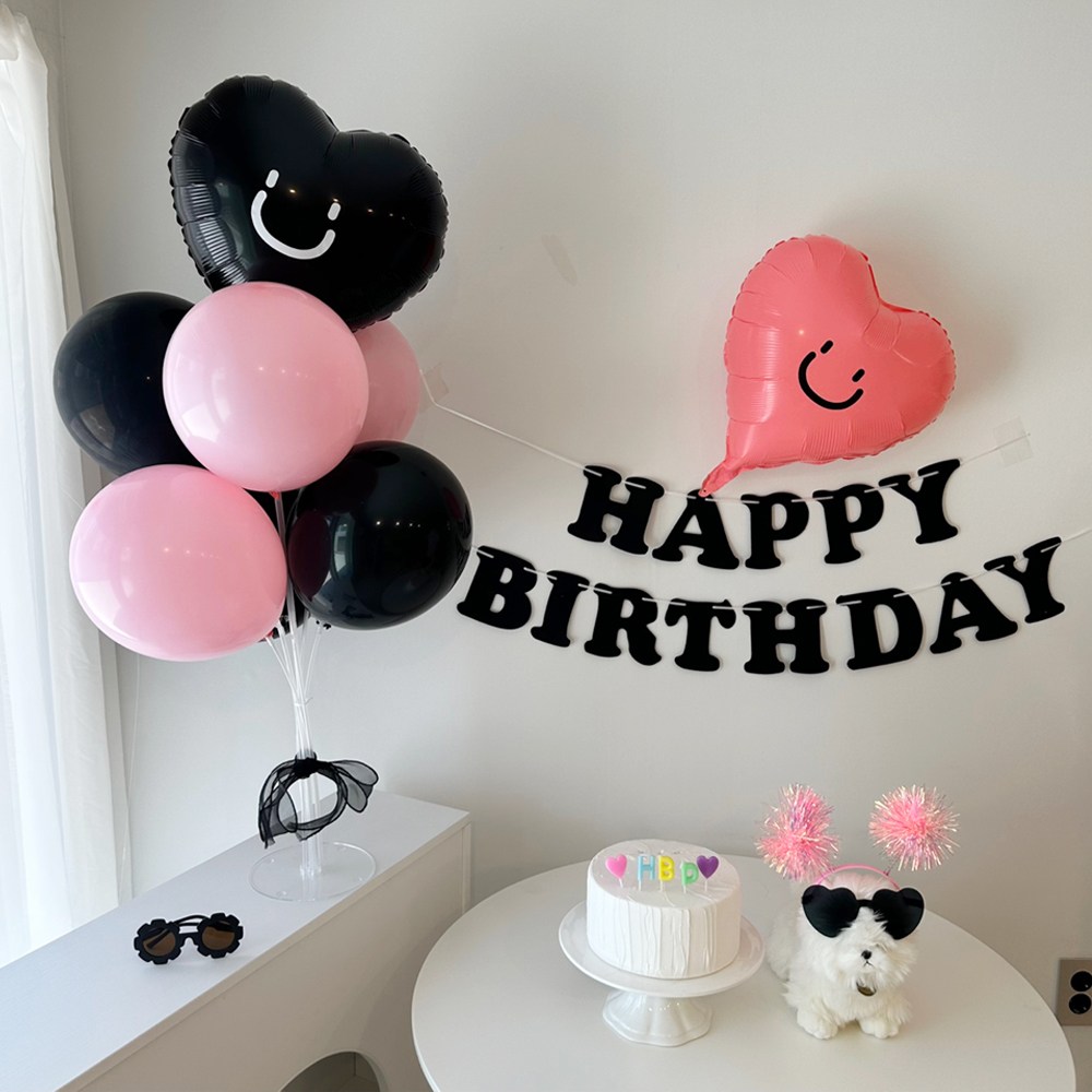 파티굿즈 하트풍선세트 남친 여친 생일파티세트 파티용품 생일풍선 8,990원