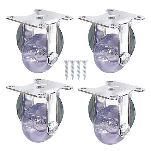 무소음 우레탄 4개입 세트 바퀴, 구르마, 캐스터 고정형, 투명, 4개 9,900원