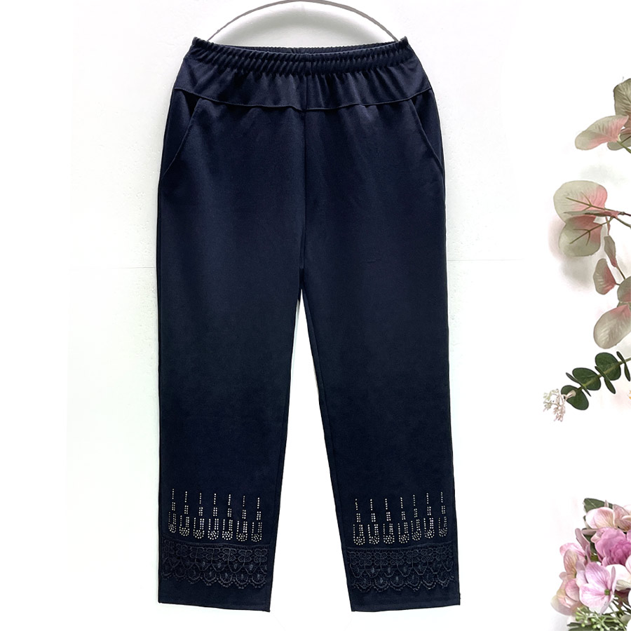 국민할매 할머니옷 봄가을 스판 밑단 레이스 9부 밴딩바지[KH-087] 중년의류 엄마옷 요양원옷 19,800원