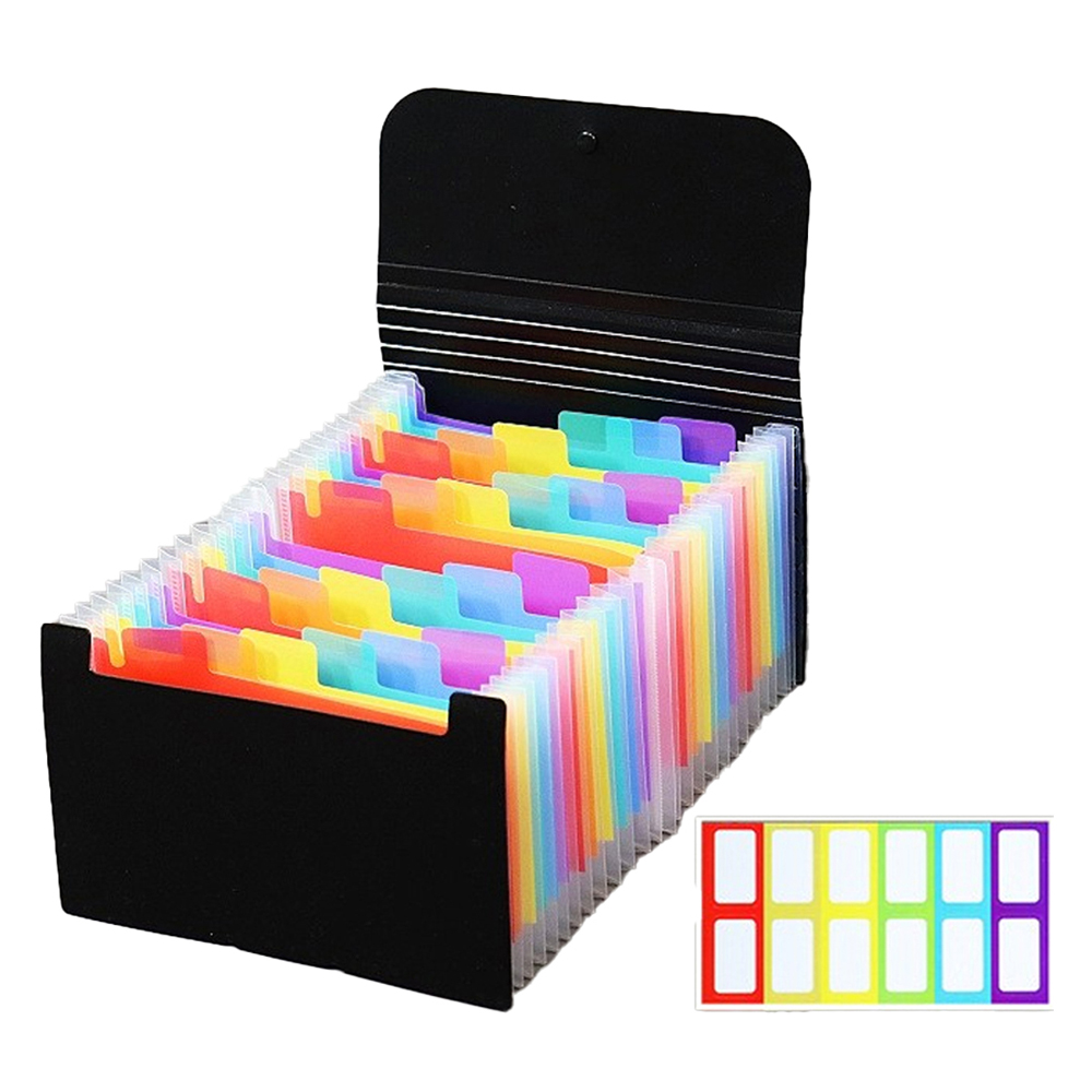 마다꾸미 A6 지폐 보관함 통장 영수증 정리 아코디언 25칸 컬러속지 파일, 블랙, 1개 13,150원