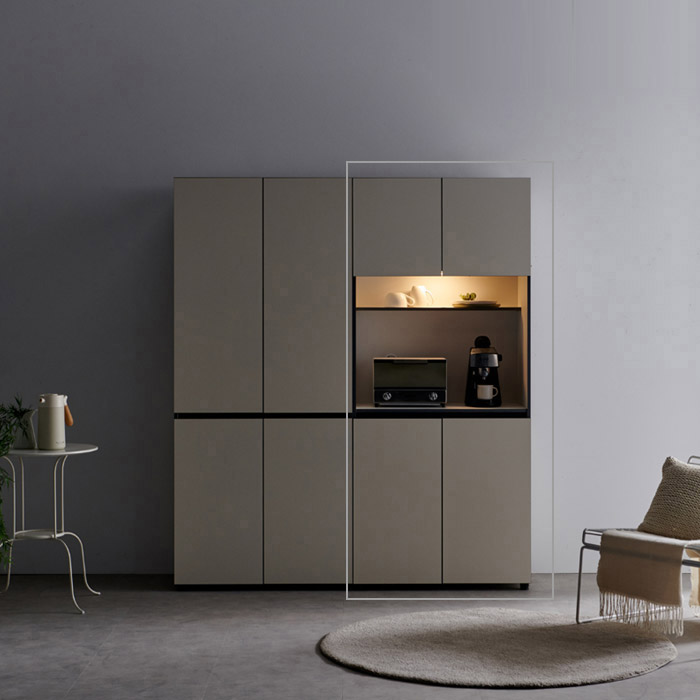 퍼스웰 속깊은광폭 LED조명 주방수납장 미니바 800 홈카페장(HA_093) 265,000원