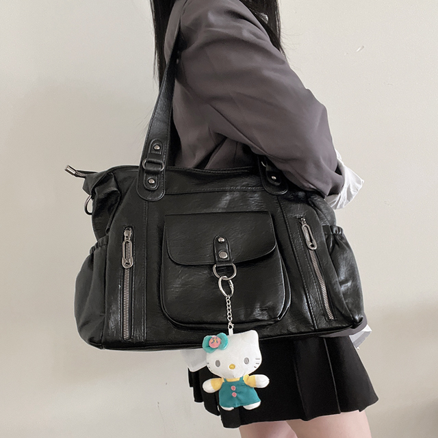 포인바이수 데일리 빈티지 레더 빅사이즈 숄더 크로스백 25,900원