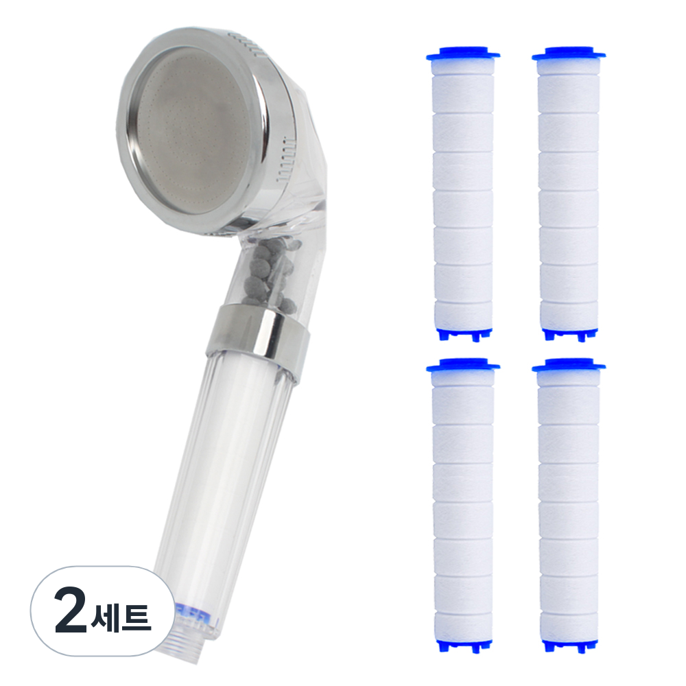 리빙듀오 정수필터 샤워기헤드 + 리필 4p 19,800원