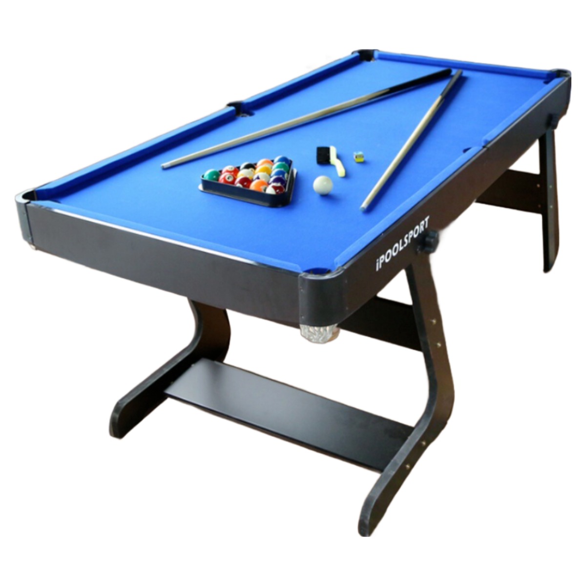 HipPlay 가정용당구대 중형 소형 당구대 중소형 접이식 공간활용 포켓볼 집 당구장, 1세트, 블루 358,000원
