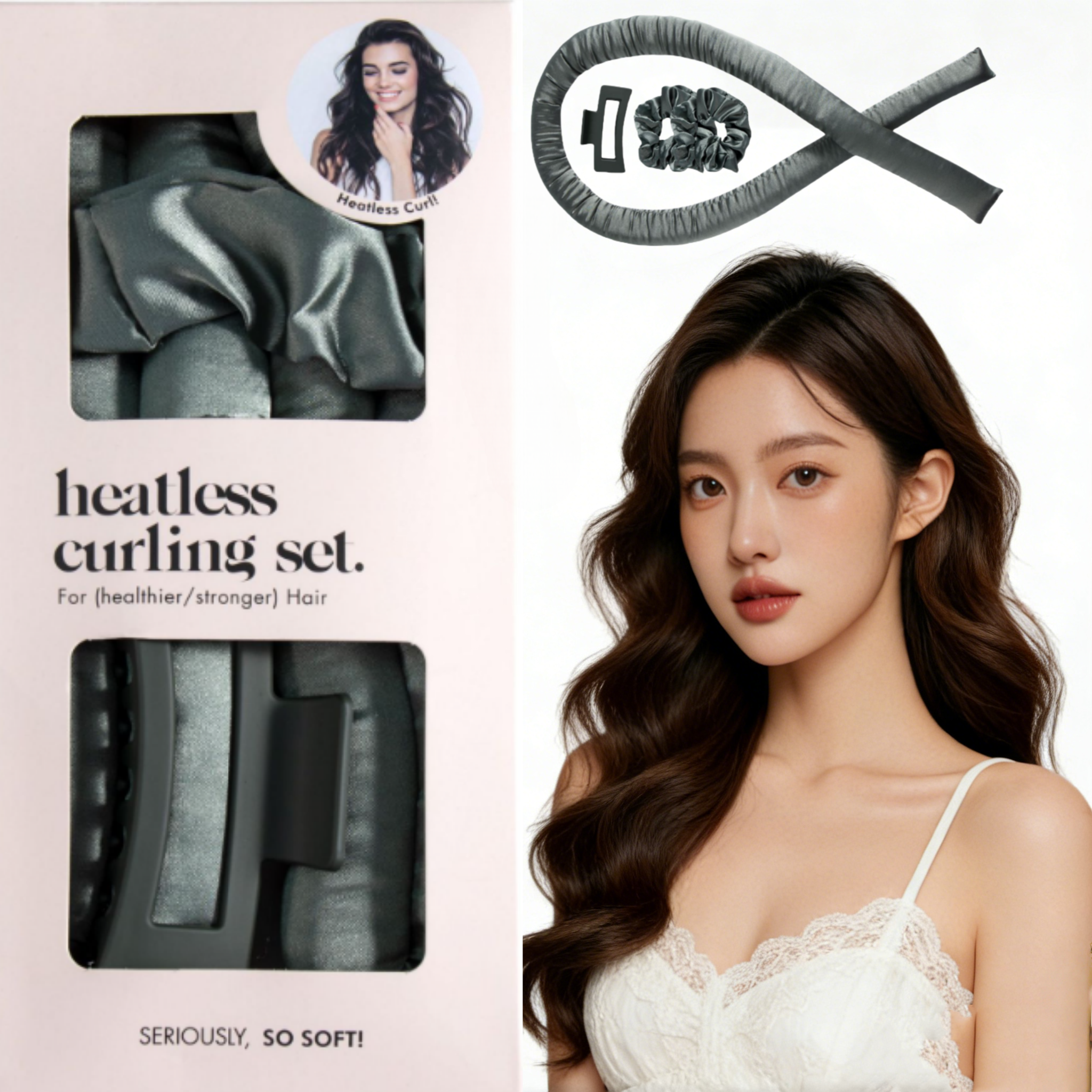 무열 헤어롤 웨이브 세트 수면 웨이브 컬링 헤어롤 실크 열 손상 없이 자연 컬 셀프 헤어 스타일링 20,250원