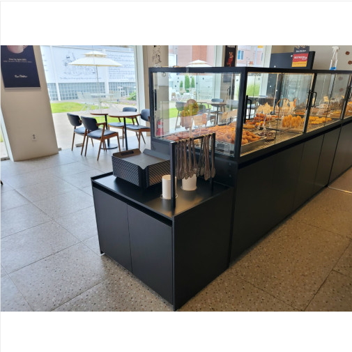 베이커리 빵 떡 집게걸이 트레이선반 맞춤제작, 1개, 백색유광 330,000원